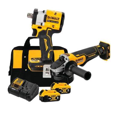 Imagem de Kit Chave Impacto 1/2 Bateria 20V Dcf922B + Esmerilhadeira