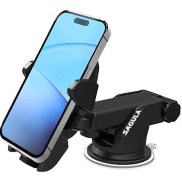 Imagem de SUPORTE AUTOMOTIVO VEICULAR ARTICULADO APOIADOR PARA CELULAR SMARTPHONE IPHONE ANDROID VENTOSA DE FORTE SUCÇÃO PARA FIXAÇÃO EM PAINEL, PARA-BRISAS OU MESA. PORTA CELULAR PARA CARRO (PRETO)