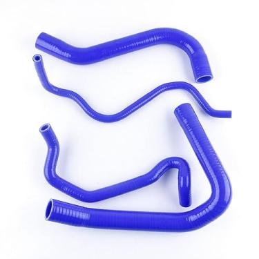 Imagem de JOIUYOLJ Kit de mangueira de radiador de refrigeração de silicone de 3 camadas 4,5 mm para BMW S1000RR / HP4 S1000R S1000XR 2009-2019... (azul)