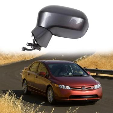 Imagem de Conjunto de espelho lateral do motorista adequado para Honda CIVIC 2006 2007 2008 2009 2010 2011 HONDA CIVIC ajuste de lente de substituição do espelho retrovisor lateral