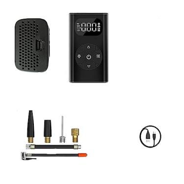 Imagem de Compressor de ar do carro portátil mini bomba de ar elétrica 6000mah banco potência bomba inflável inflator para bolas pneu bicicleta(M09X-Bag-25CM Tube)