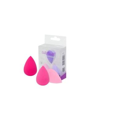 Imagem de Kit  3 mini esponjas fofas e macias para maquiagem Macrilan EJ1-31 aplicação de corretivos, bases, iluminadores e blushes