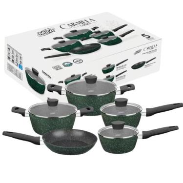 Imagem de Conjunto De Panelas Indução Carmela 5 Peças Garden Cerâmica - MTA