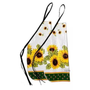 Imagem de Avental de cozinha impermeável girassol kit 2un - Clean Capas