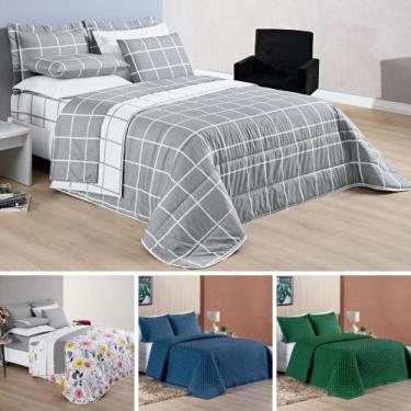 Imagem de cobre leito casal padrão matelado dupla face micropercal 200fios estam