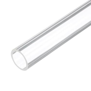 Imagem de Rebower Tubo rígido de plástico transparente de 30,5 cm 24 mm x 30 mm (2,3 cm x 1 3/40.6 cm) Tubo de policarbonato redondo, [para encanamento, hidráulica, aquário, bricolage]