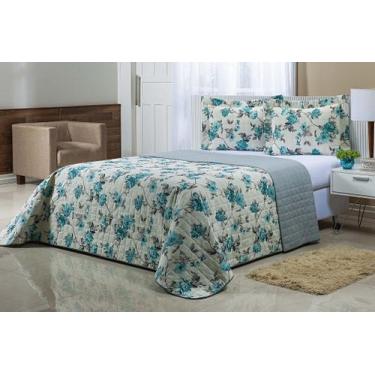 Imagem de Cobre Leito King Size 3 Peças Dupla Face 180 Fios Floral Tiffany - MTR