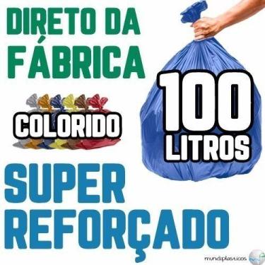 Imagem de Saco De Lixo 100 Litros 100 Un Colorido Super Reforçado - HIGIPACK