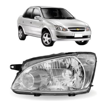 Imagem de Farol Corsa Classic 2011 ate 2016 Cromado Lado Esquerdo