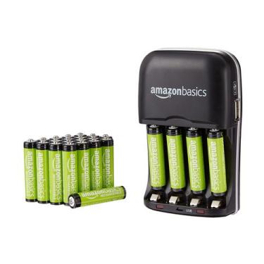 Imagem de Baterias recarregáveis AmazonBasics AAA 800mAh, pacote com 24 - Amazon