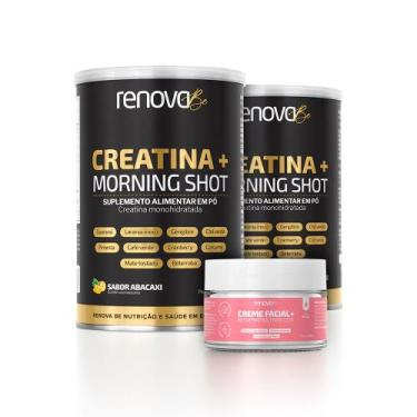 Imagem de 2 Potes Creatina + Morning Shot C/Creme Resveratrol-Renovabe - Renova 