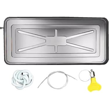 Imagem de Bandeja de condensado de aço inoxidável para ar condicionado, bandeja de drenagem e recuperação para unidades externas, coletor de água com almofada de drenagem, 9244cm