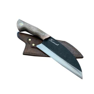 Imagem de Cutelo servio Artesanal Pino Mosaico Brut Forge 7 P - Taurasul