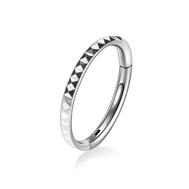Imagem de AROWRO Anel de segmento articulado Argola Septo Clicker CZ 20G 18G 16G 14G 8G 6G 5mm/6mm/7mm/8mm/9mm/10mm/12mm/14mm Helix Daith Rook Conch Tragus Cartilage Brincos, Metal, outro
