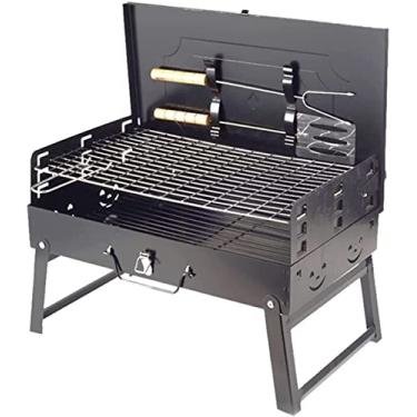 Imagem de Churrasqueira a carvão ao ar livre, portátil, churrasqueira, dobrável, forno, fogão, para acampamento, pátio, pátio, piquenique, churrasqueira, acessórios, ferramenta quente