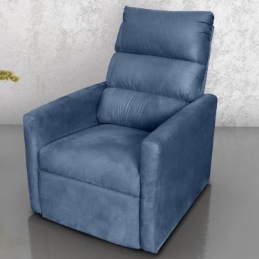 Imagem de Poltrona Do Papai Reclinável Maia Suede Azul