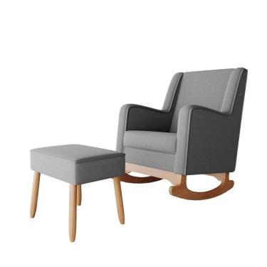 Imagem de Poltrona Amamentação Aquila Balanço C- Puff Cinza