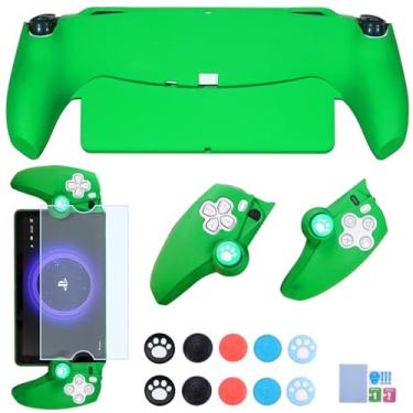 Imagem de EIELST Projetado Para Capa De Controle Remoto Sony Playstation Portal - [Proteção Contra Quedas Nível Militar 3 Metros] [Com Protetor Tela Ps5] Protetora Ps Verde Brilhante