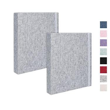 Imagem de Cherrich Mini Álbum De Fotos Para Fujifilm Instax Polaroid Snap, Pacote Com 2 Álbuns Em Linho 2X3, Cada Pequeno Comporta 208 Fotos, Cinza