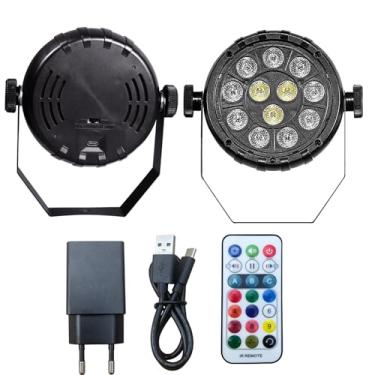 Imagem de blinblin Luz De Dj, 12 Leds Para Festa Em Discoteca, Controle Palco Móvel Ativado Por Som, Bola Bar, Show, Banda, Dança, Casamento, Halloween, Natal