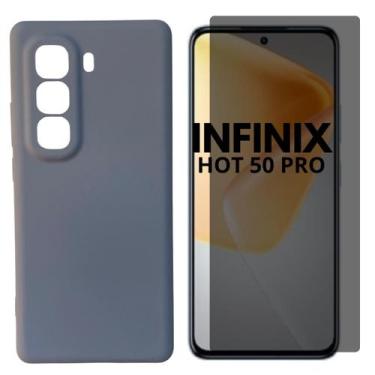 Imagem de Capa + Pel Vidro 3D Priv Compativel Com Infinix Hot 50 Pro - Generica,