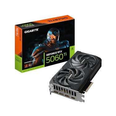 Imagem de Gigabyte Placa de vídeo GeForce RTX 5060 Ti WINDFORCE OC 8G - 8GB GDDR7, 128bit, PCI-E 5.0, 2587MHz Core Clock, 3 x DisplayPort, 1 x HDMI, GV-N506TWF2OC-8GD