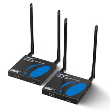 Imagem de OREI Transmissor E Receptor Hdmi Sem Fio 4K Com Extensor De Até 50 Metros, 30 Hz, 5,1-5,2 Ghz, Perfeito Para Streaming Laptop Hdtv/Projetor, Suporte Infravermelho Baixa Latência - Whud3-165-K