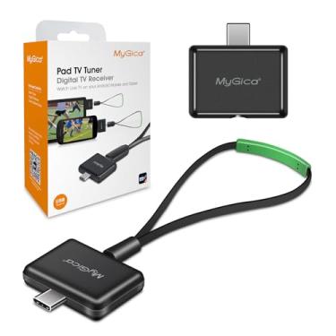 Imagem de Placa sintonizadora de TV USB tipo C, assistindo a gravar TV digital ao vivo em qualquer lugar, receptor de TV HD Freeview, adaptador de sintonizador HDTV sem fio Recast, antena de TV USB para tablet