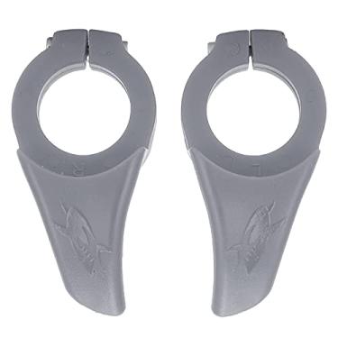Imagem de Grcfumo 1 par mini guidão de descanso de bicicleta, bicicleta universal pontas de barra estendida, extensor ergonômico para bicicleta de montanha (Gray)