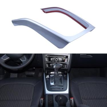 Imagem de HarmoFolk Capa de painel de câmbio e acabamento da moldura do console central para Audi A4/A5/S5 2009-2016, atualização interna de sobreposição adesiva ABS, resistente a arranhões, design sem
