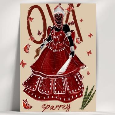 Imagem de Coleção de 62 quadros decorativos Giz - Umbanda e Candomblé - Decoração Orixá - Afro Brasileira - Escolha o seu Orixá! (Clássico, Oyá, 20x14cm)