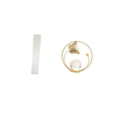 Imagem de Fenteer Abajur de Cristal com Escultura, Decoração Aconchegante para Sala de Estar, Luminária de Pé, Capa de Luz, Estatueta de Metal, Ornamento de Mesa, Estát