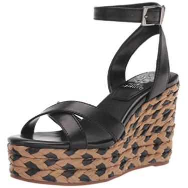 Imagem de Vince Camuto Sandália feminina Fettana Espadrille Wedge, Preto, 38