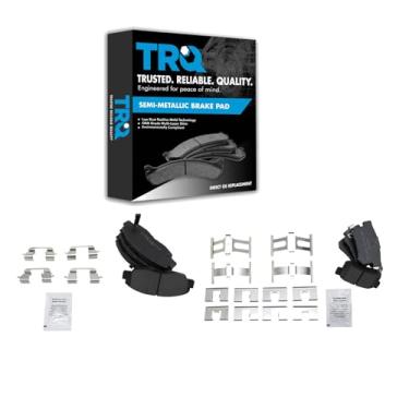 Imagem de TRQ Kit de pastilhas de freio a disco semimetálico dianteiro traseiro para Acura CL Honda Accord Civic