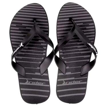 Imagem de Chinelo Masculino Rider Grendene Fell Urban Casual de Dedo Confortável Original Preto (BR, Adulto, Faixa Numérico, 37, 38)