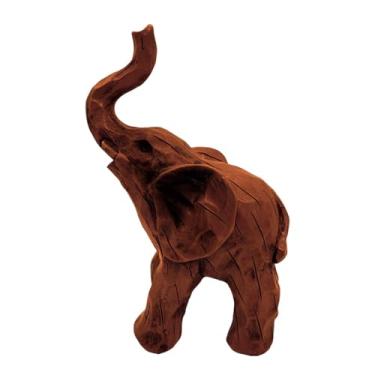 Imagem de FLCPJGV Coleção de ornamentos de estátua de elefante, escultura de elefante, estatueta colecionável para armários de mesa, estante, quarto, festa, L