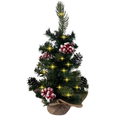 Imagem de Enfeite De Mesa Natalino Mini Arvore De Natal Com Led 33 CM ARVORE DECORADA