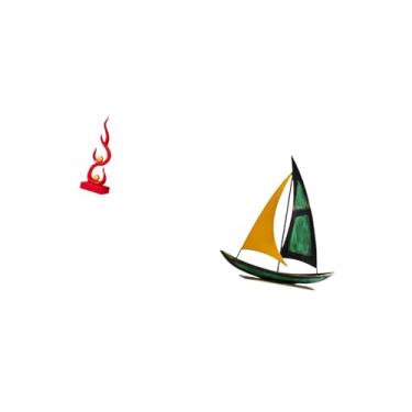 Imagem de Fenteer Estatueta de de Resina Abstrata, Ornamento Moderno de Escultura de Fogo para Pátio, Escritório, Estante de Ferro, Mesa de, Coleção de de