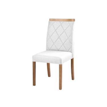 Imagem de Cadeira Decorativa Sala de Jantar Luxo Anita Facto Branco - Mozzelar