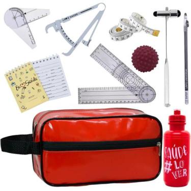 Imagem de Kit Fisioterapia Trena Imc Goniômetro Grande Pequeno Fita - LOVE SAUDE