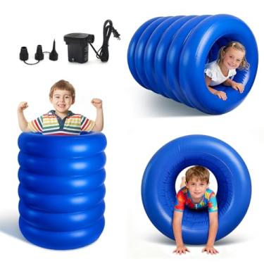 Imagem de Toggloo Cadeira sensorial Barrel Roll para crianças, brinquedo vestibular calmante reforçado 2025 com pressão profunda, cápsula sensorial inflável durável para autismo, TDAH, perfeita para sala de