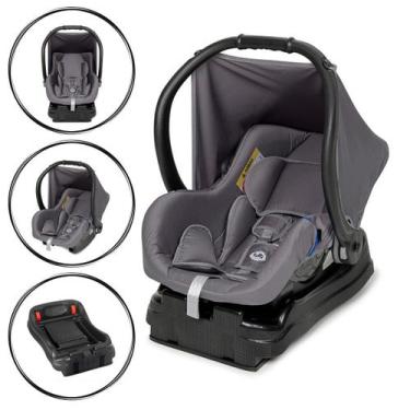 Imagem de Bebê conforto Cinza com base, cadeirinha Infantil para carro - Tutti B