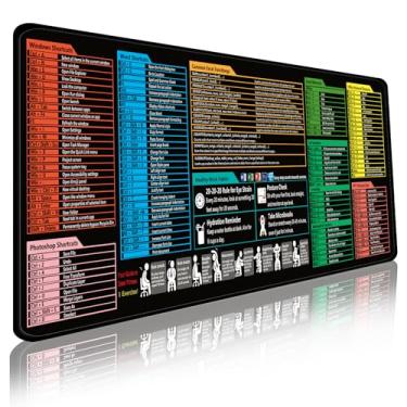 Imagem de Tapete de rato Excel, tapete de rato XL estendido (80 cm x 30 cm), Excel/Word/Power Point/Windows Mousepad, antiderrapante, à prova d'água e bordas costuradas para jogos PC escritório tapete pad