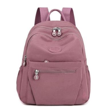 Imagem de Kit Mochila Feminina com Estojo de Nylon Leve - Faculdade Escola Traba