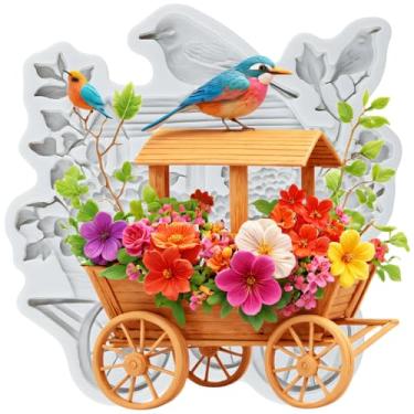 Imagem de MYPRACS Molde de silicone Float Bird Fondant para decoração de bolos de açúcar, topo de cupcake, pasta de goma de chocolate, argila de polímero