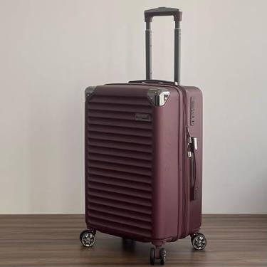 Imagem de Mala de Bordo ABS 10kg 17” a 21” Polegadas Mala de Viagem com Rodinhas 360° Cadeado Código (Vinho-21”(14KG) Modelo-DDD333)