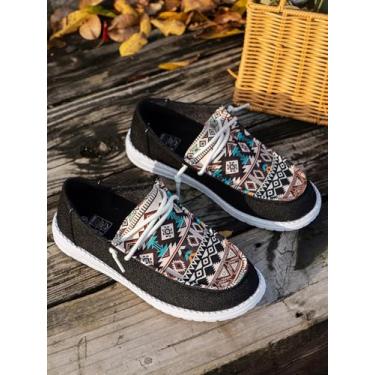 Imagem de Tênis feminino com plataforma de malha plus size – Meias antiderrapantes de malha respirável para caminhadas casuais, calçados esportivos leves e confortáveis, Preto, 34