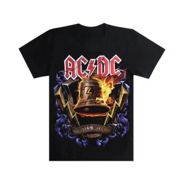 Imagem de Camiseta Unissex De Algodão Rock Band Acdc Manga Curta Tamanho S-3xl C