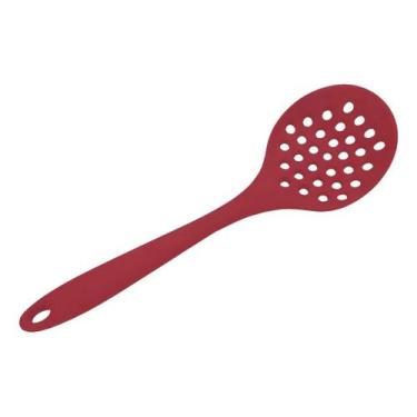 Imagem de Escumadeira silicone vermelha grande mimo style