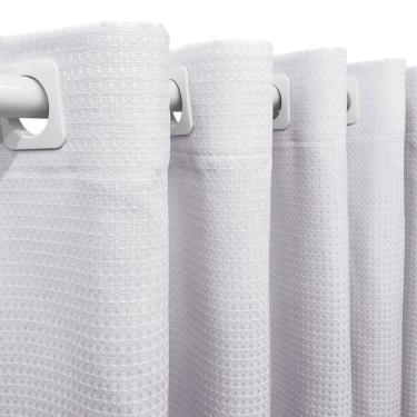 Imagem de Cortina Para Janela 1,20X1,00 Piquet Branco Sala Quarto